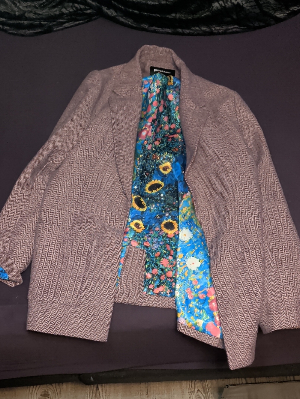 Black Milk Purple Herringbone Blazer
